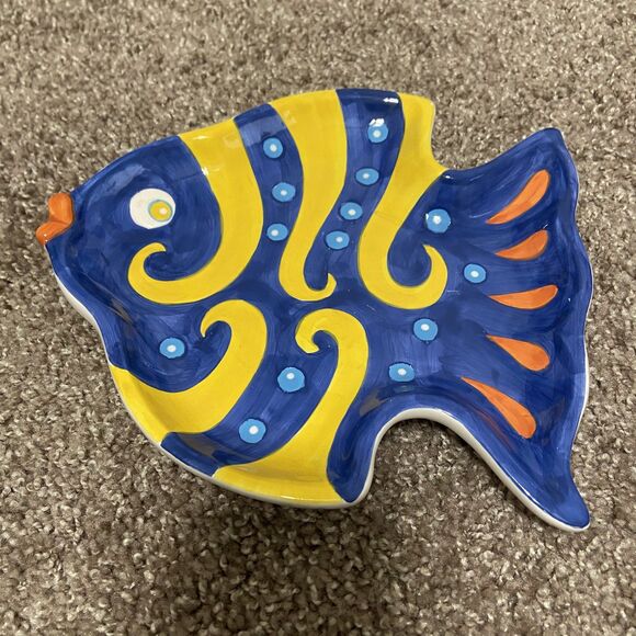 Decorative Colorful Fish Plate - Picture 1 of 6